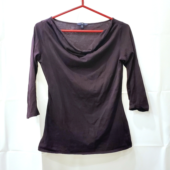 GAP Tops - GAP Purple Cowl Neck Top 100% Pima Cotton